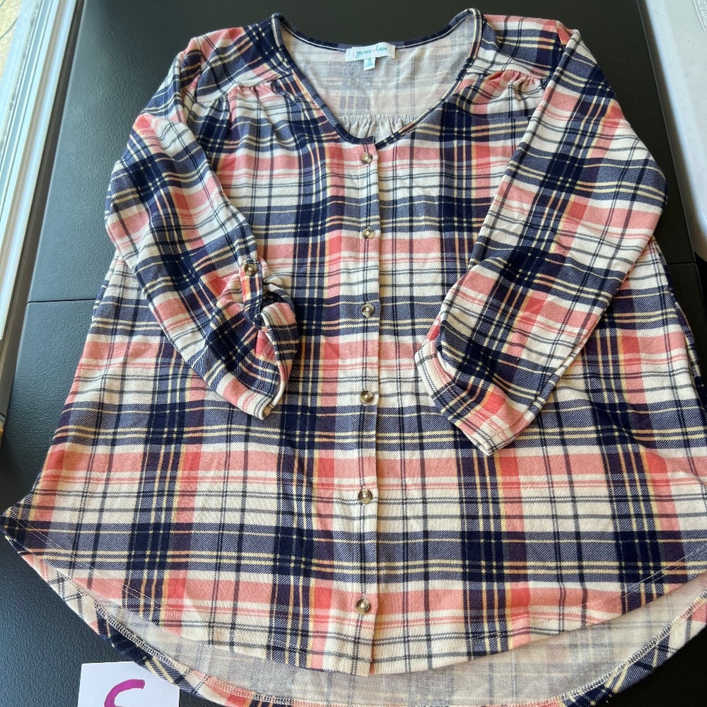 Grace & Lace Plaid Top